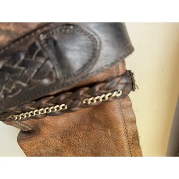 Freebird By Steven FB-Drove Brown Leather Cowboy Boots Womens Sz 9 - Picture 12 of 16